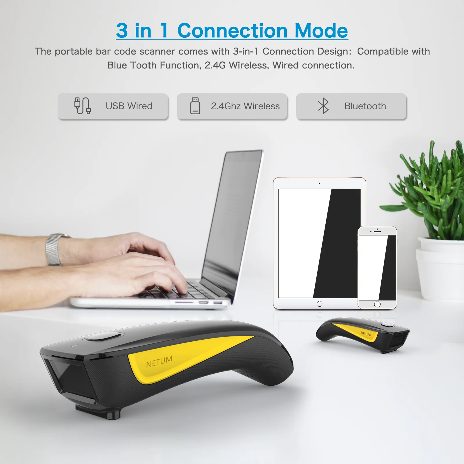 C750 Portable Wireless 2D Barcode Scanner - Image 3