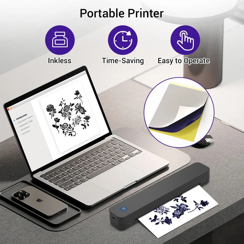 C80S Bluetooth Thermal Tattoo Printer - Image 6