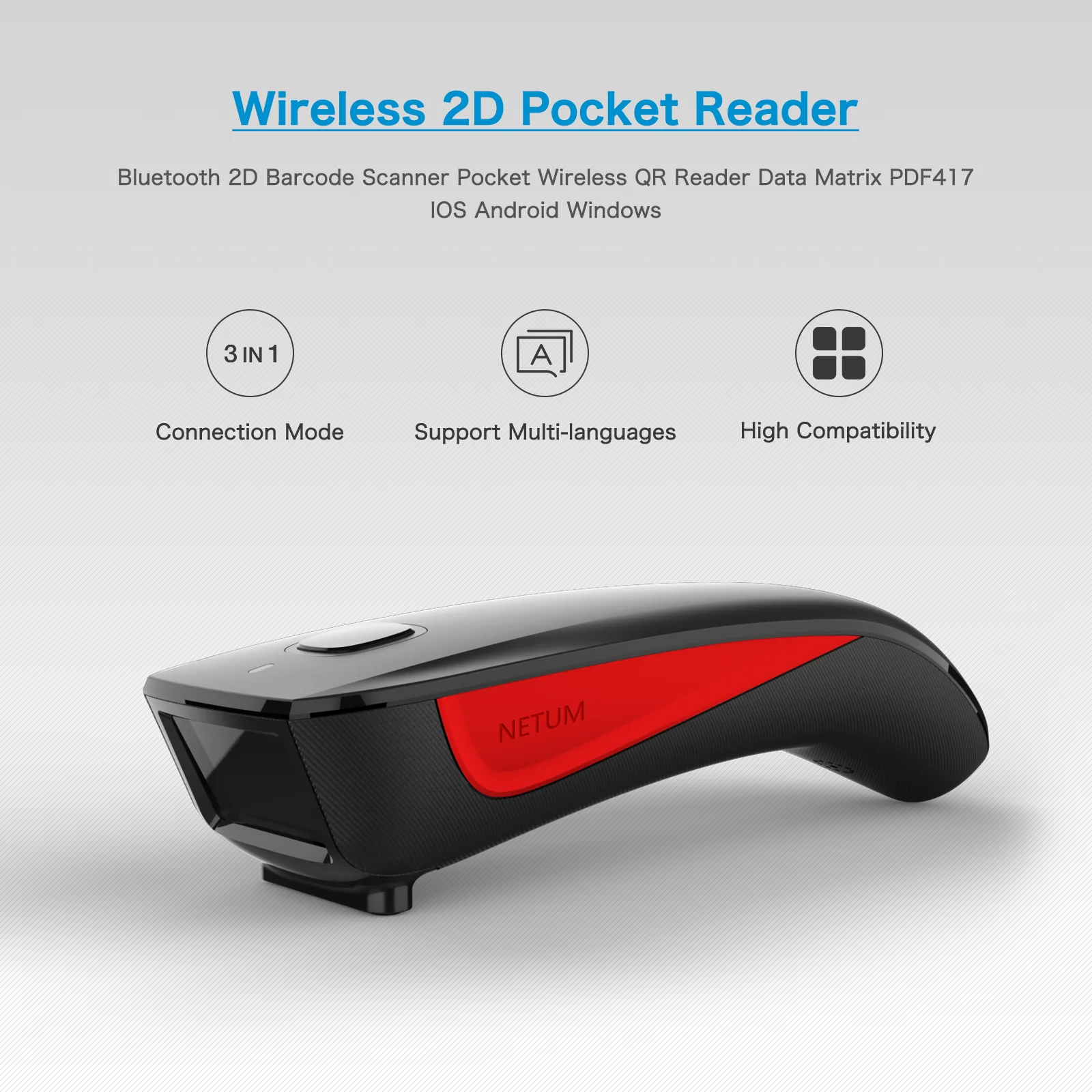 C990 Portable Wireless 2D Barcode Scanner - Image 3