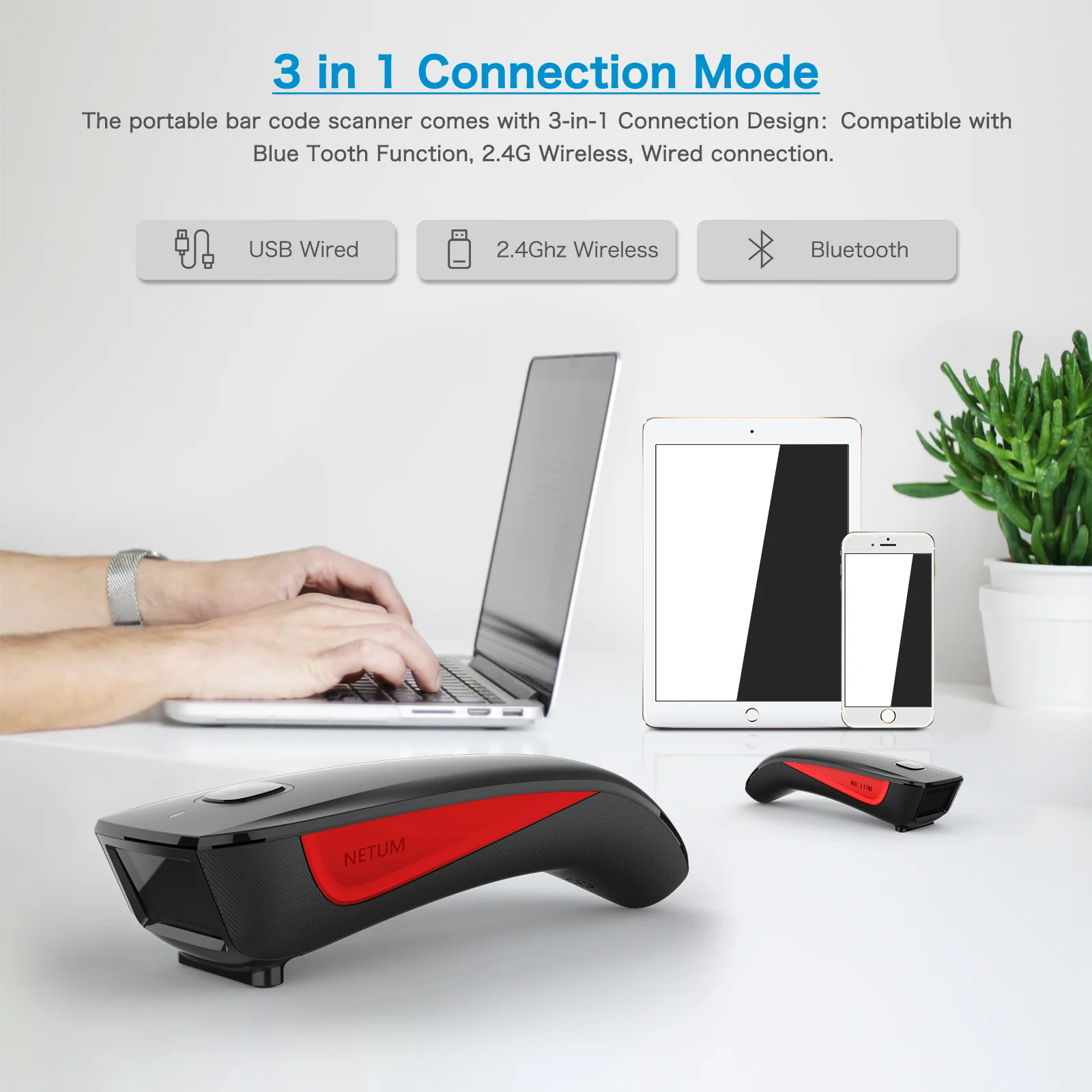 C990 Portable Wireless 2D Barcode Scanner - Image 4