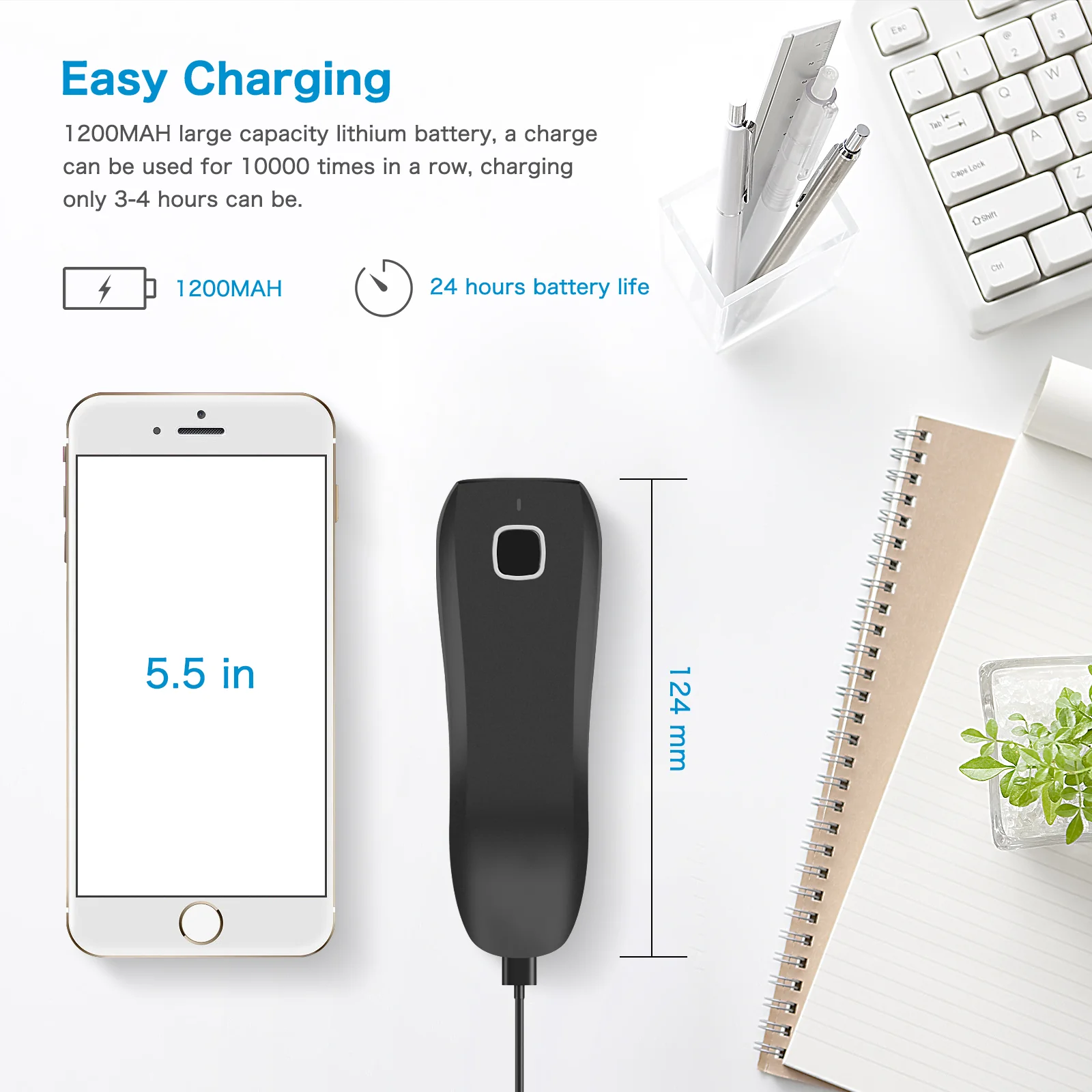 C990 Portable Wireless 2D Barcode Scanner - Image 6