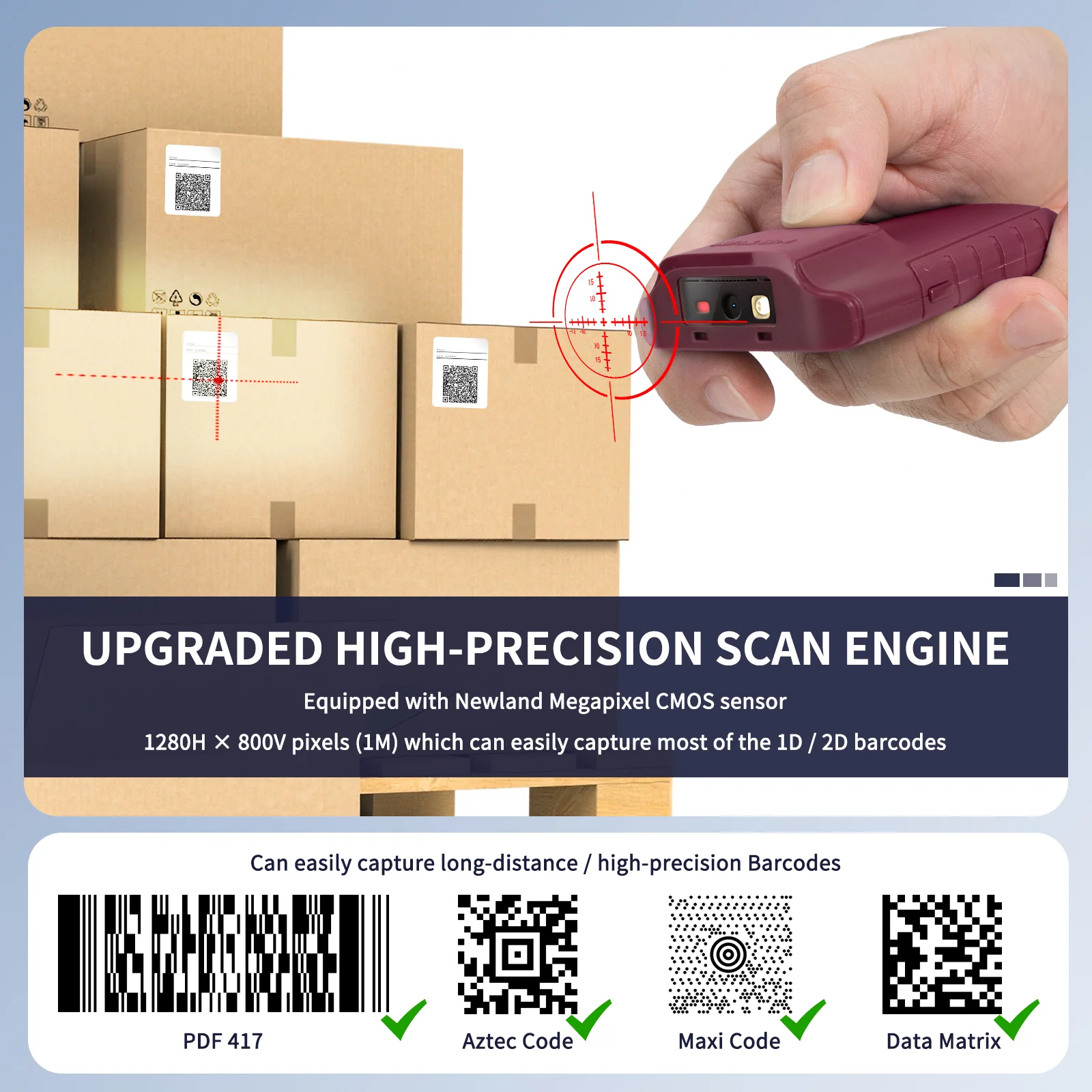 E900 Portable Wireless 2D Barcode Scanner - Image 7