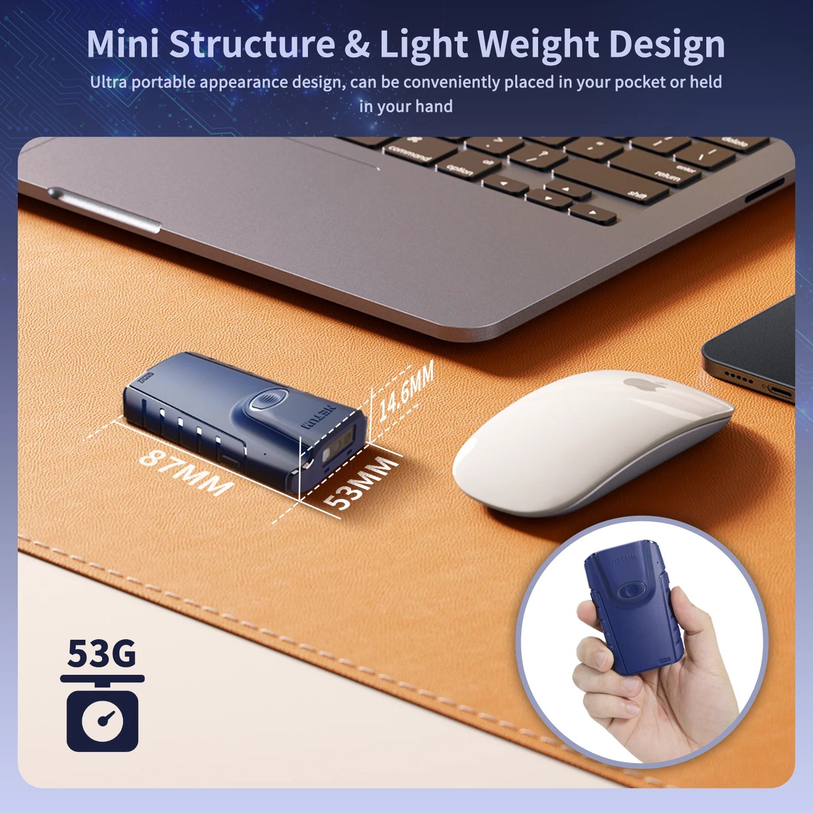 E950 Portable Wireless 2D Barcode Scanner - Image 3