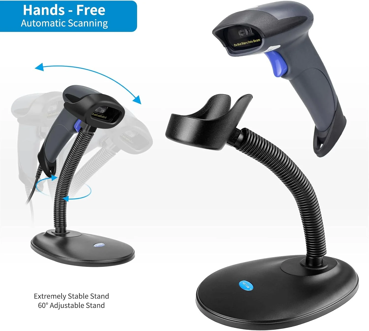 M8S Wireless Handheld Barcode Scanner with Stand - Image 6