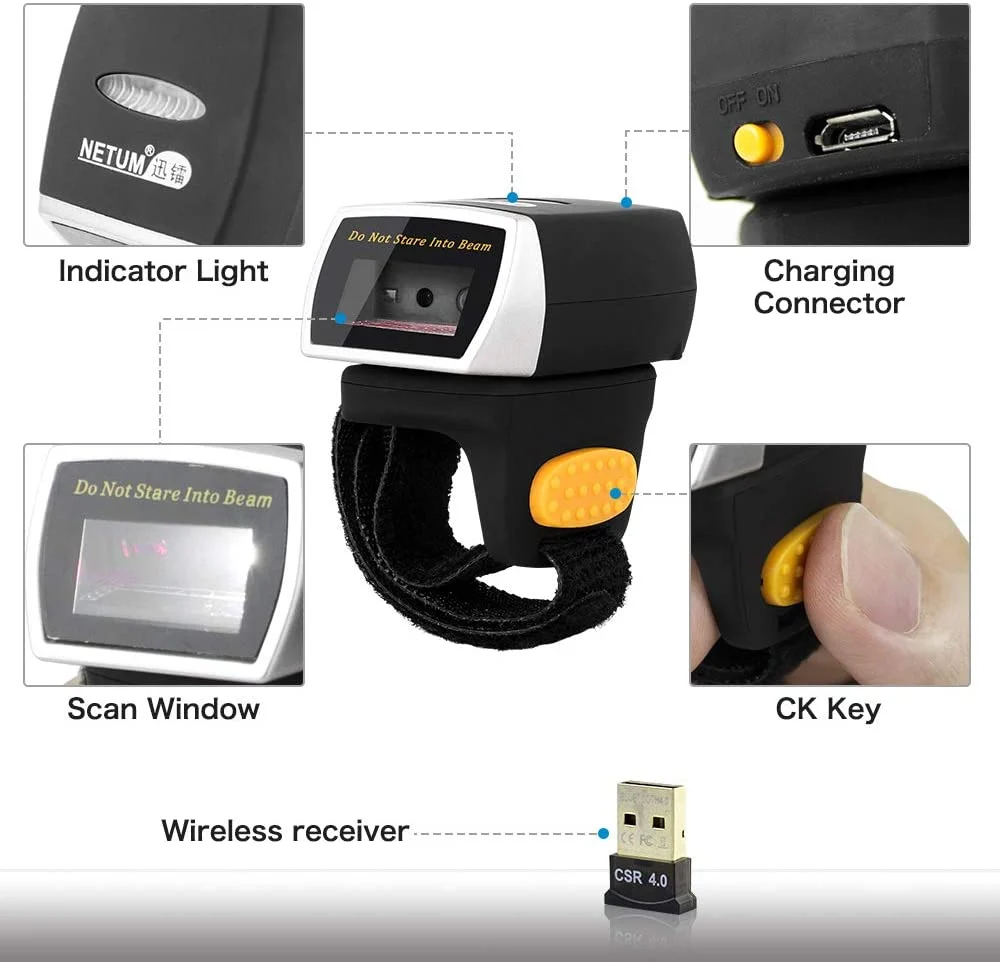 NT-R2 Wireless 2D Ring Barcode Scanner - Image 8