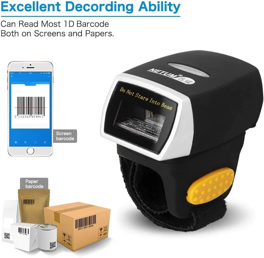 NT-R3 Wireless 1D Ring Barcode Scanner - Image 4