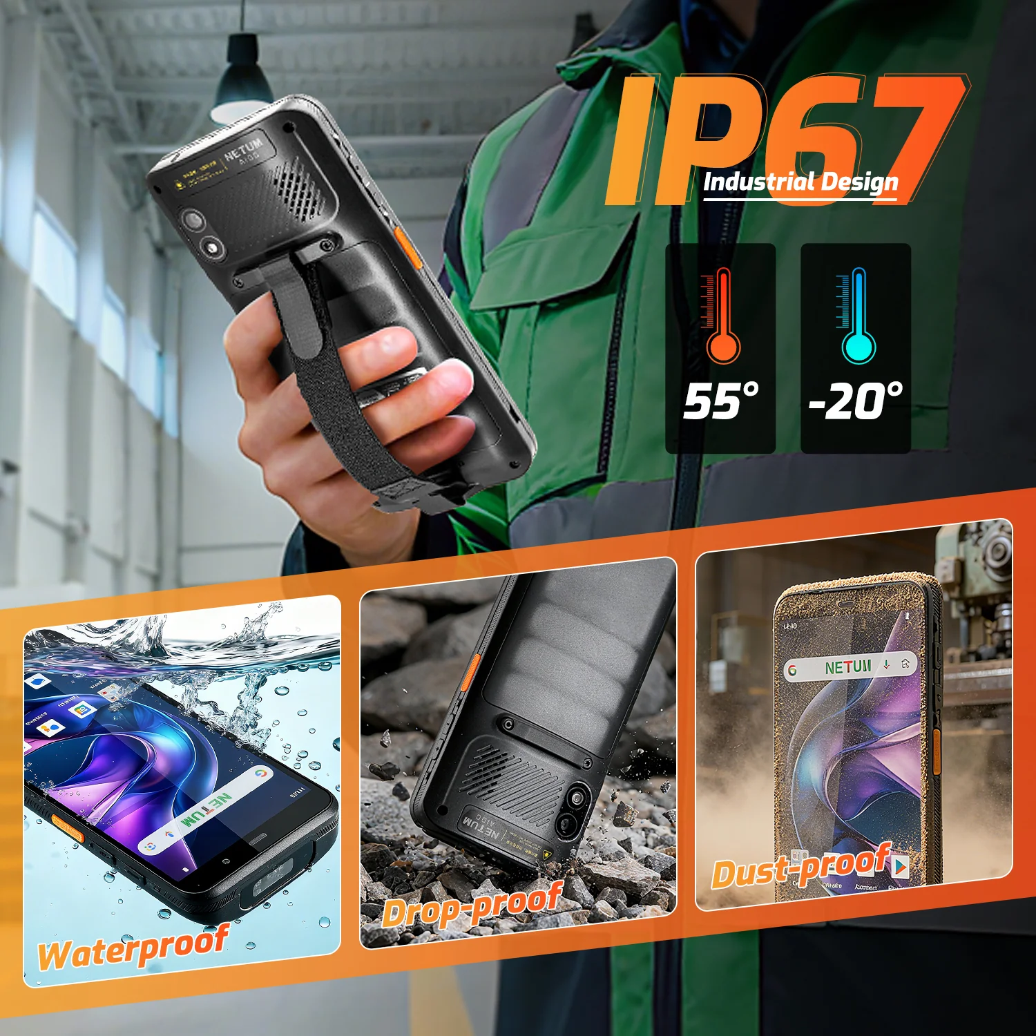 Q900 PDA Android Barcode Scanner with Charging Dock - Image 4