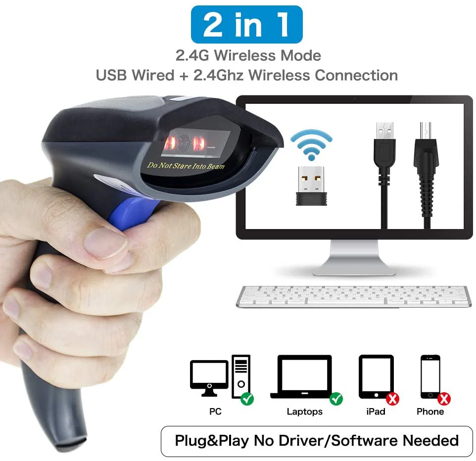 W6-X Wireless 1D Handheld Barcode Scanner - Image 6