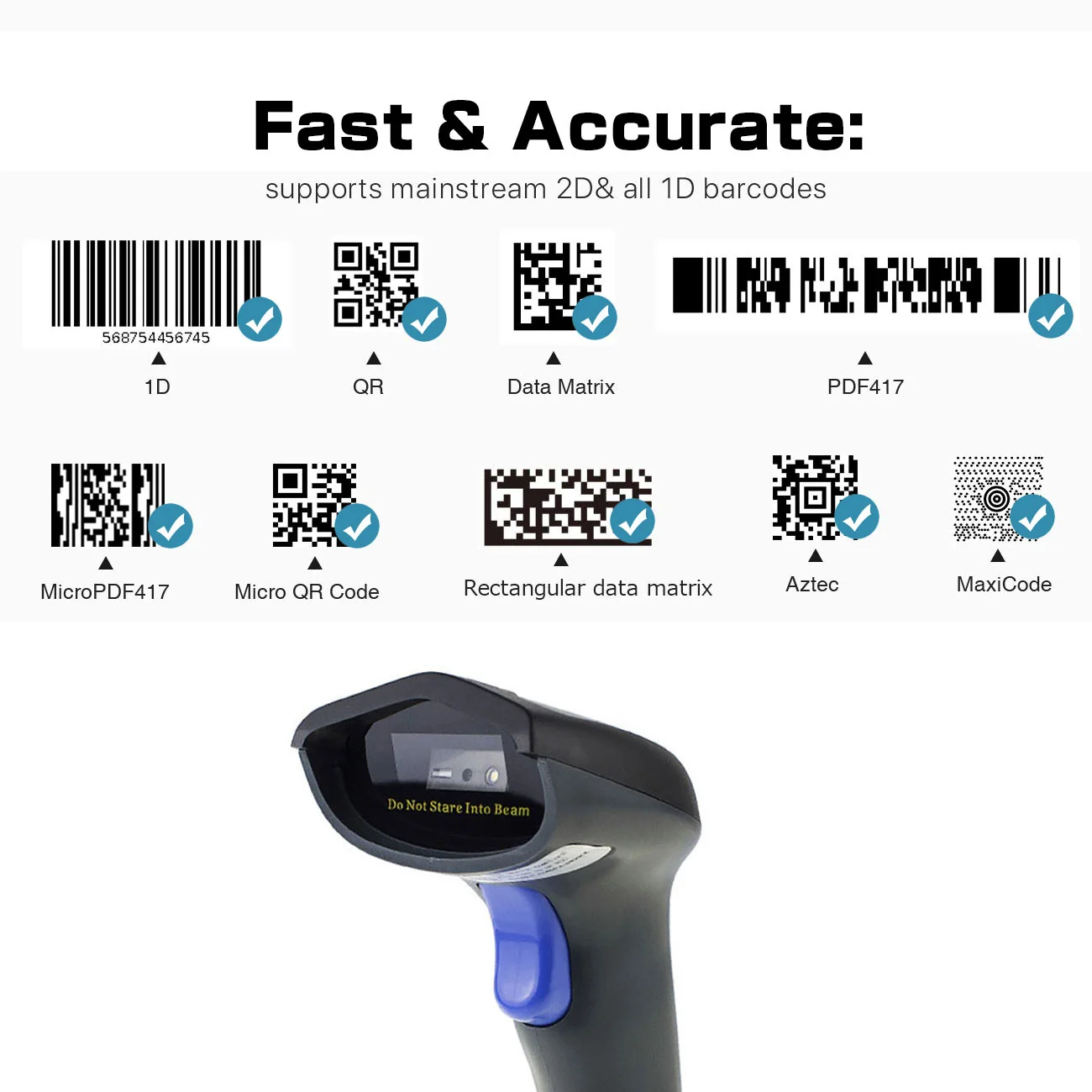 W9S USB 2D Handheld Barcode Scanner - Image 3