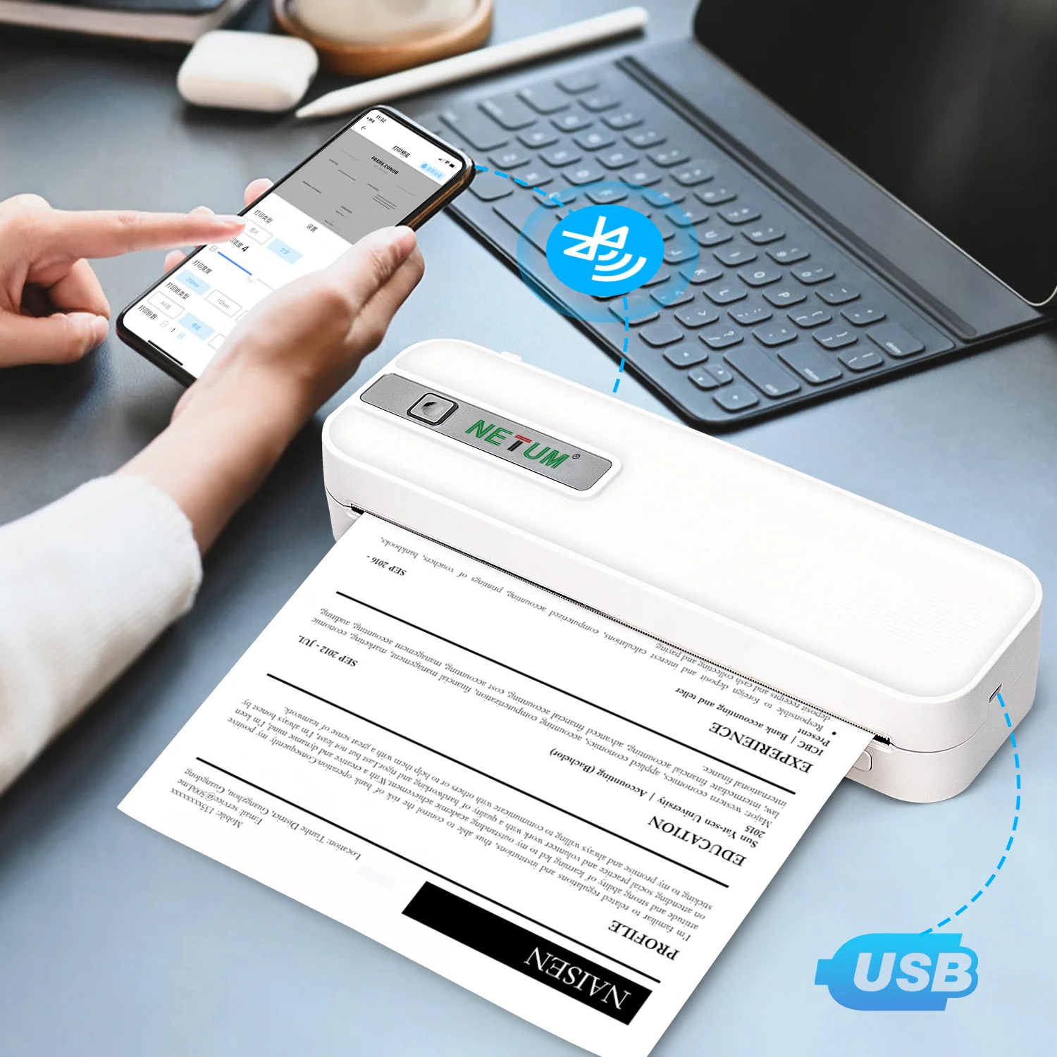 XL-P801 A4 Portable Thermal Printer - Image 7