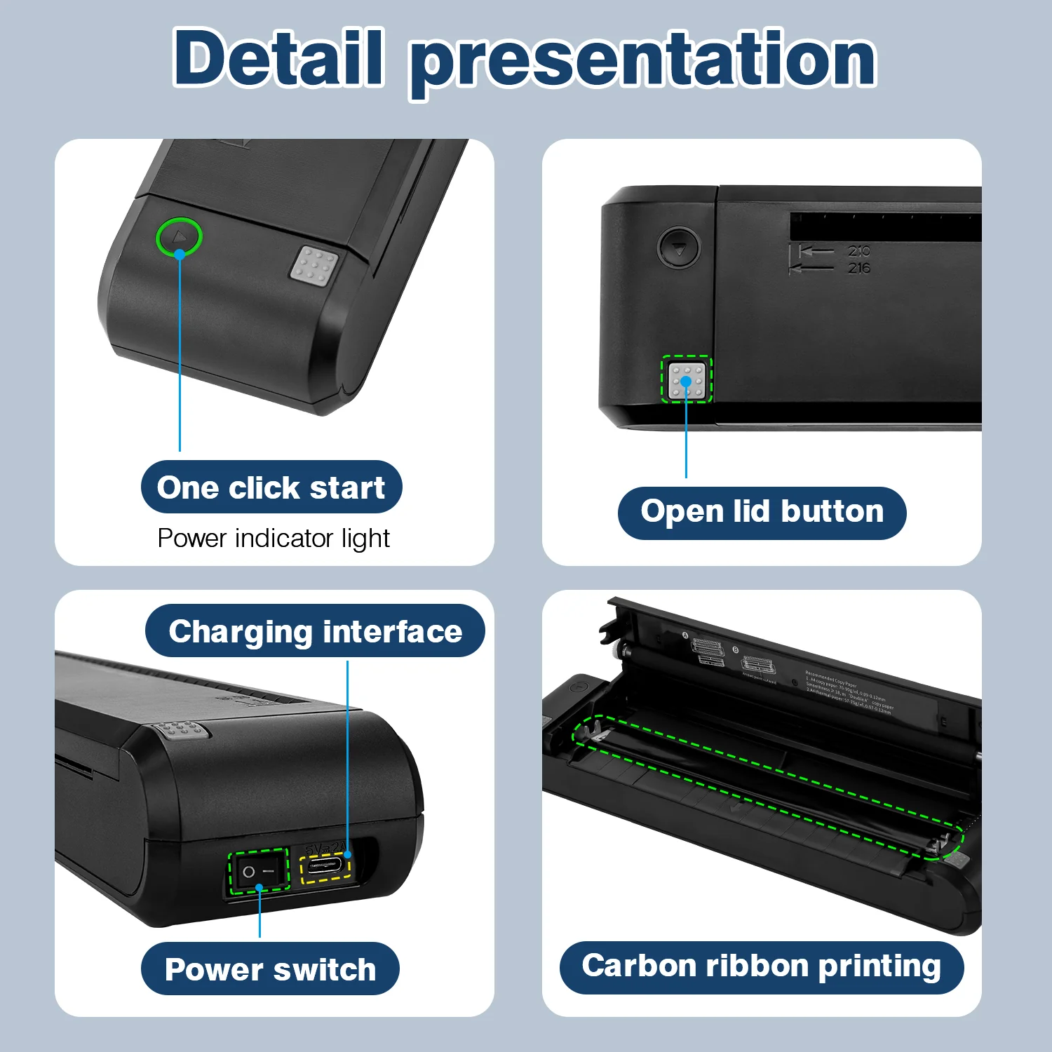XL-P808 A4 Portable Thermal Transfer Printers - Image 9