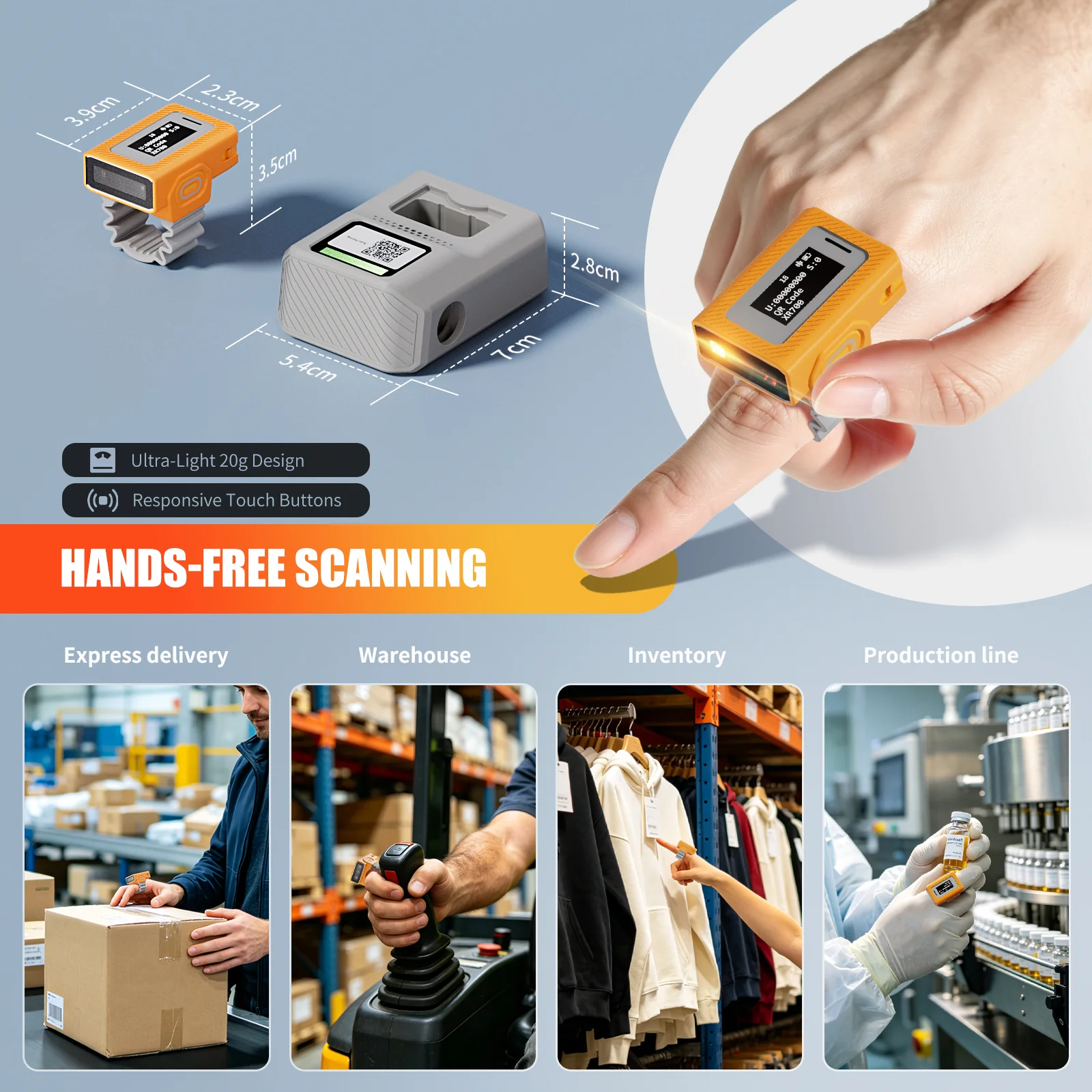 XR700 Wearable Barcode Scanner - Image 7